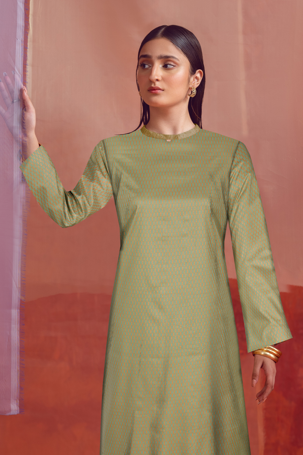 2 PC Unstitched | Printed Linen Shirt + Trouser