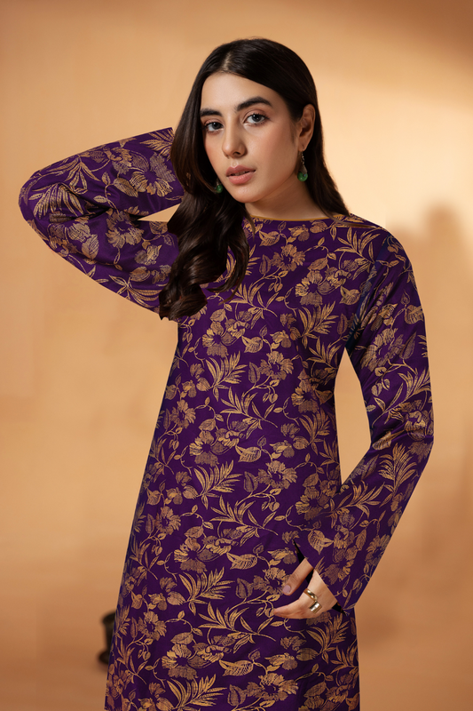 2 PC Unstitched | Printed Linen Shirt + Trouser