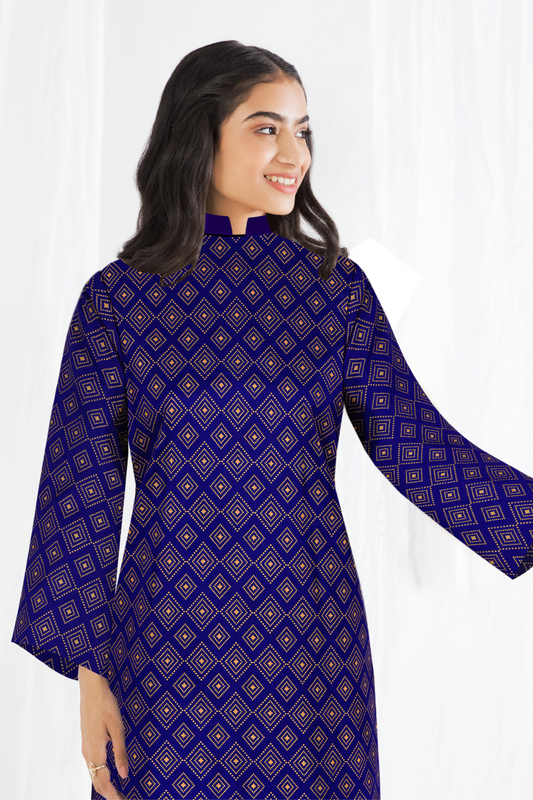 2 PC Unstitched | Printed Linen Shirt + Trouser