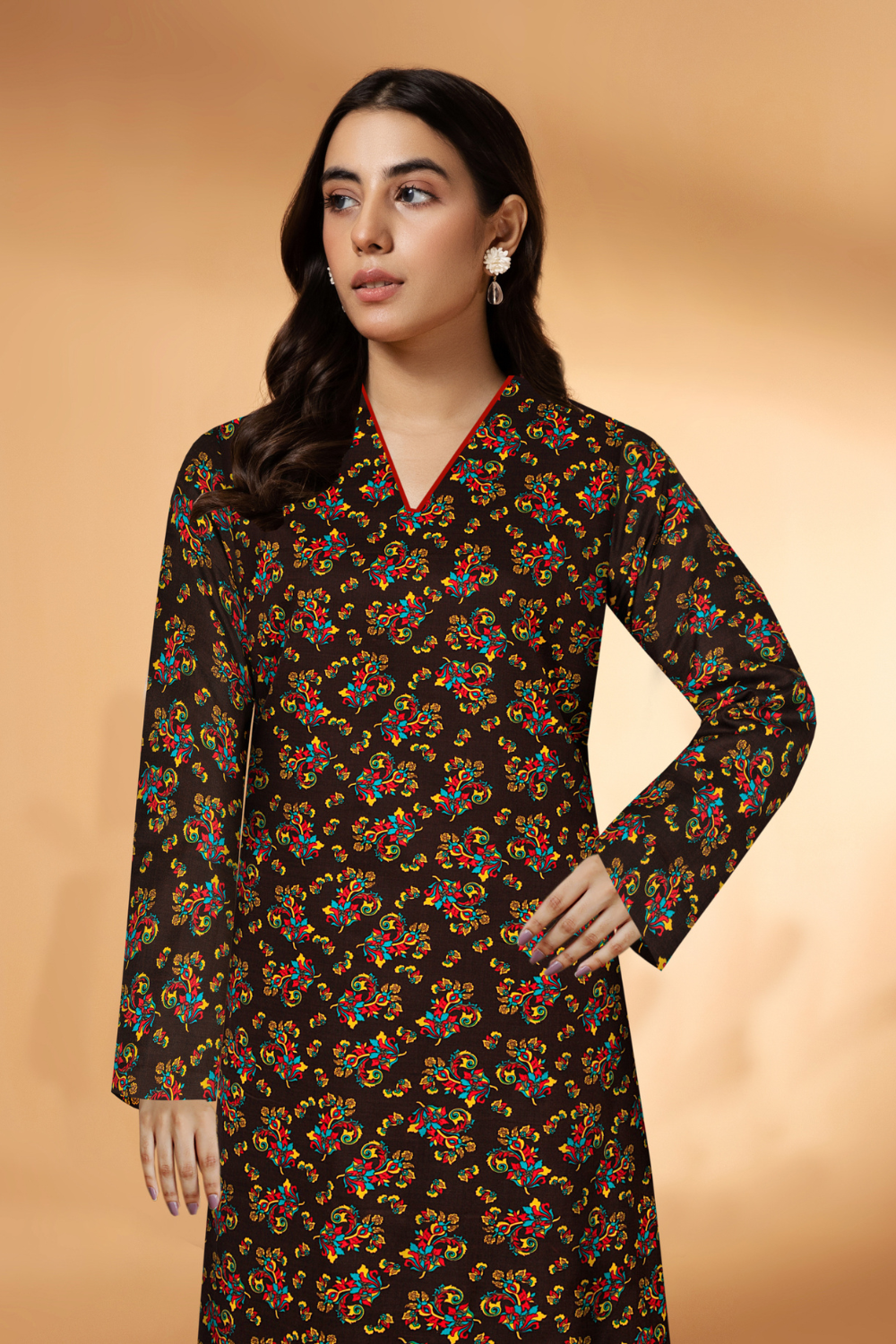 2 PC Unstitched | Printed Linen Shirt + Trouser