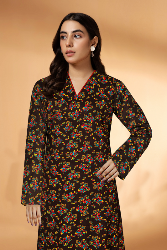 2 PC Unstitched | Printed Linen Shirt + Trouser