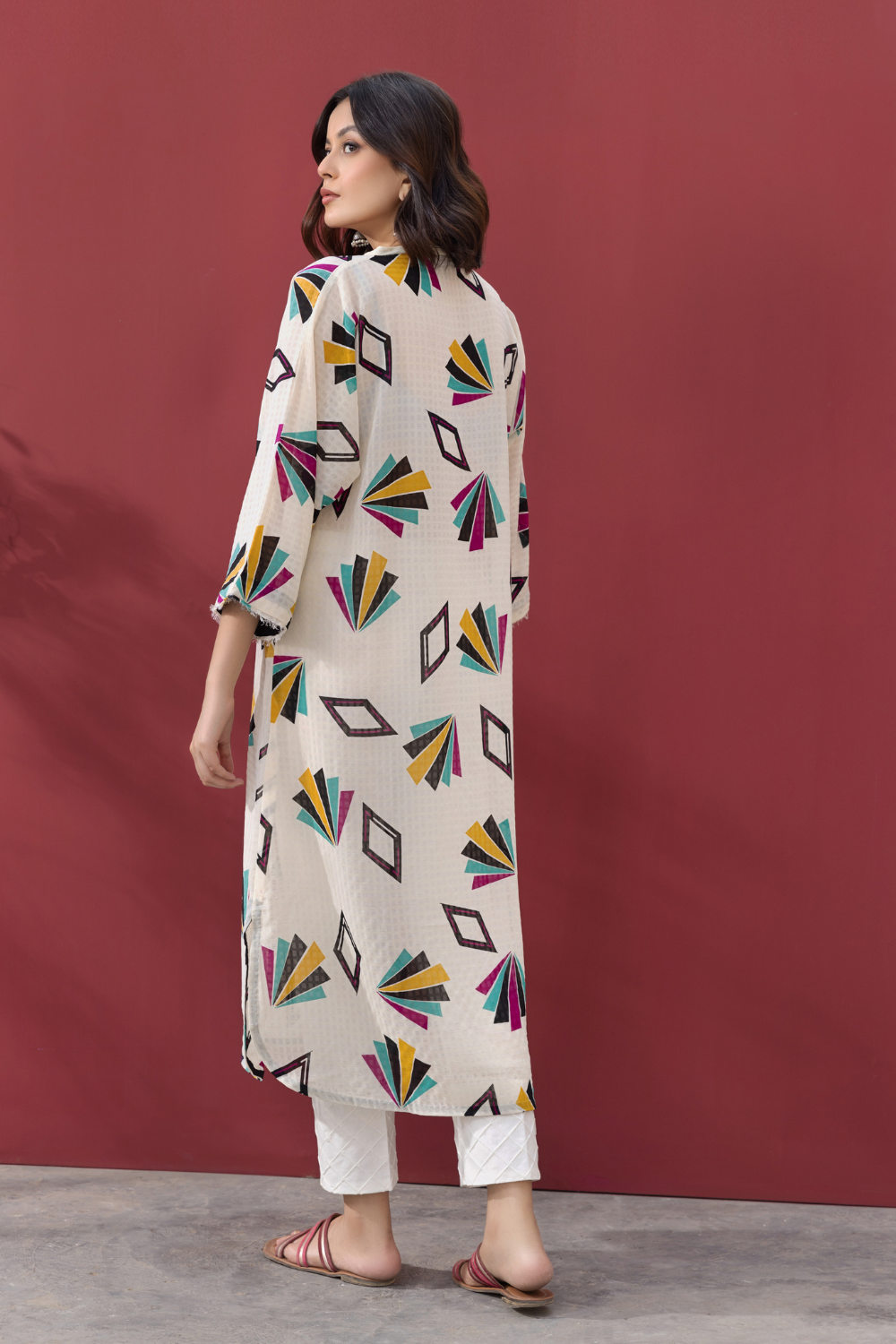 1 PC Stitched | Printed Chiffon Shirt