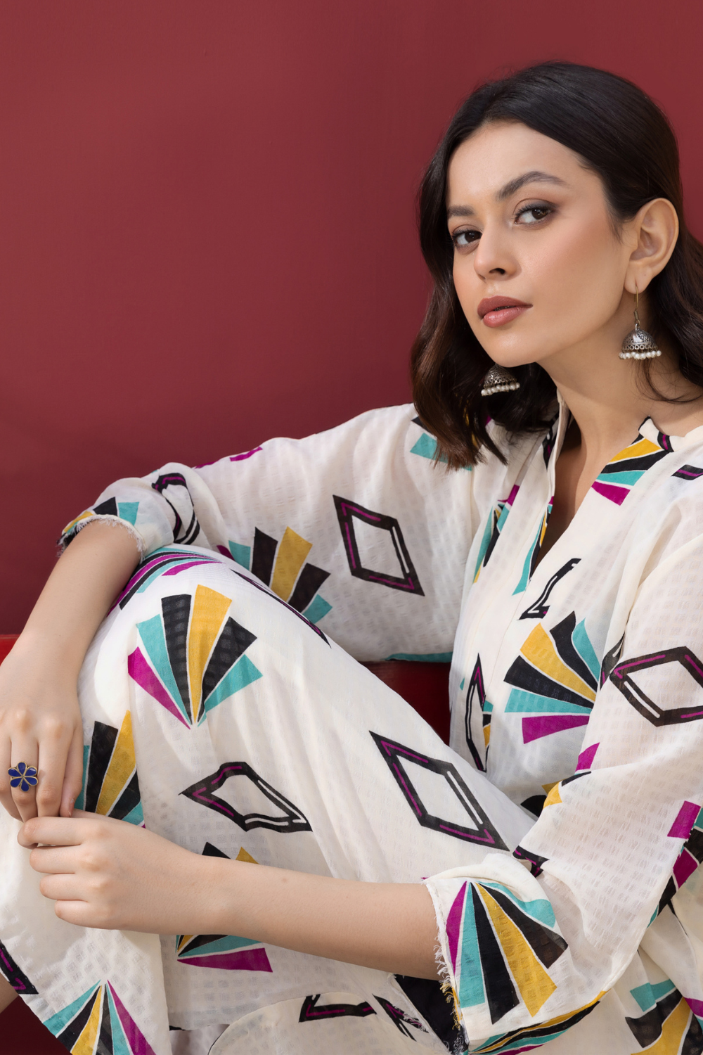 1 PC Stitched | Printed Chiffon Shirt
