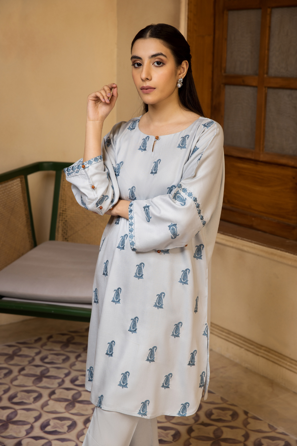 1 PC Stitched | Crepe Embroidered Shirt