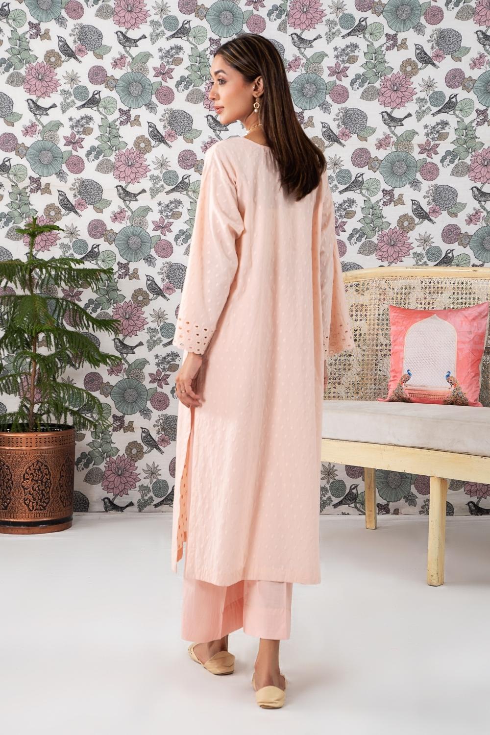 2PC Stitched | Embroidered Cotton Suit