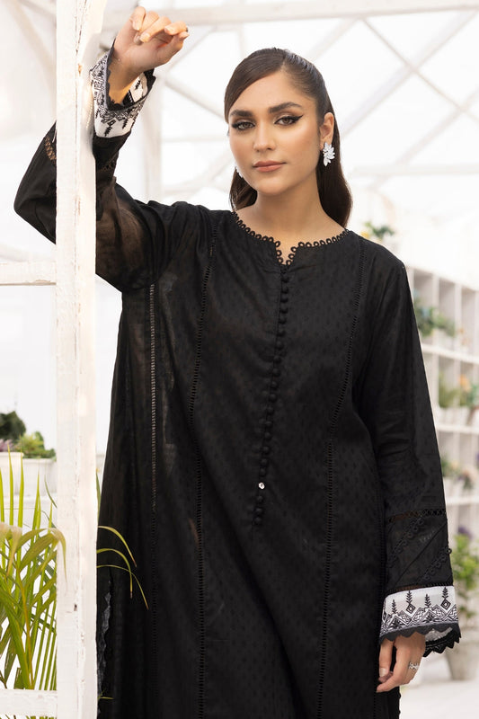 2 PC Stitched | Embroidered Jacquard Cotton Shirt+ Trouser