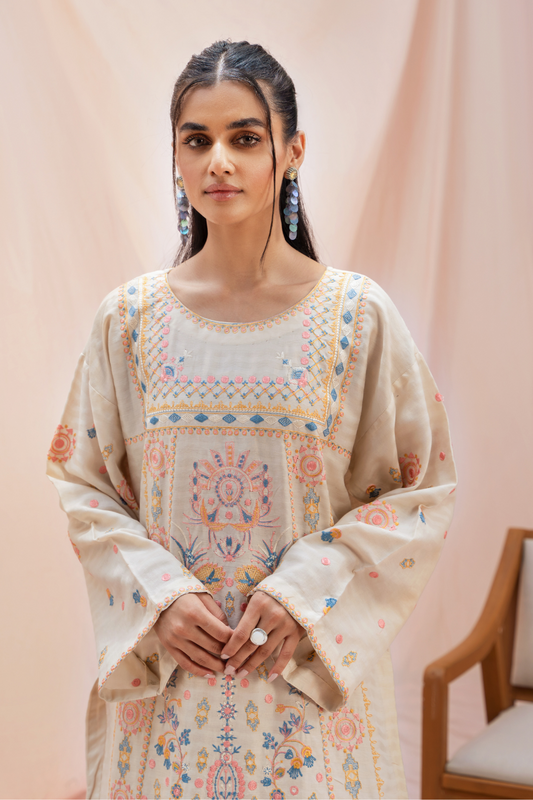 1 PC Stitched | Jacquard Embroidered Shirt