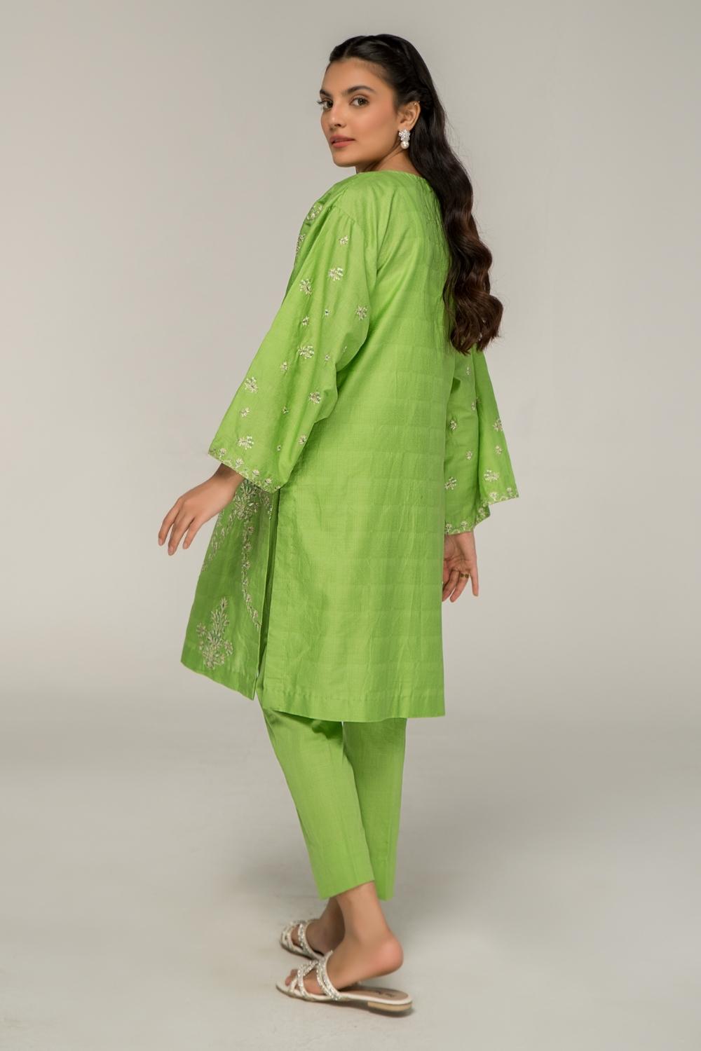 2 PC Stitched | Jaquard Embroided Shirt + Trouser