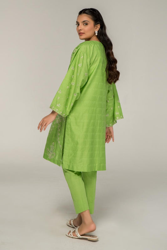 2 PC Stitched | Jaquard Embroided Shirt + Trouser