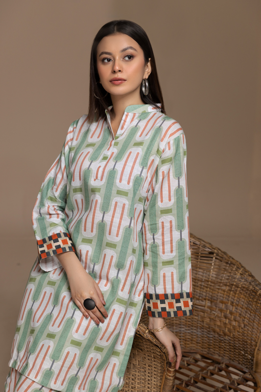 2 PC Stitched | Khaddar Printed Shirt + Trouser