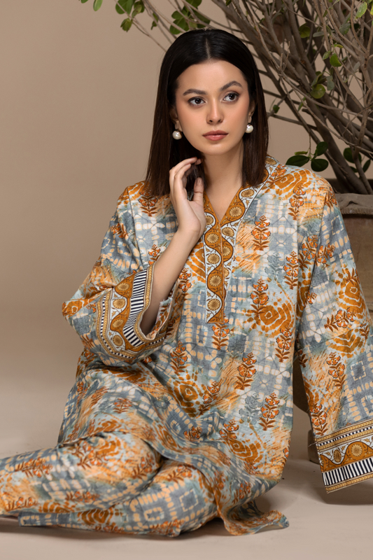 2 PC Stitched | Khaddar Printed Shirt + Trouser
