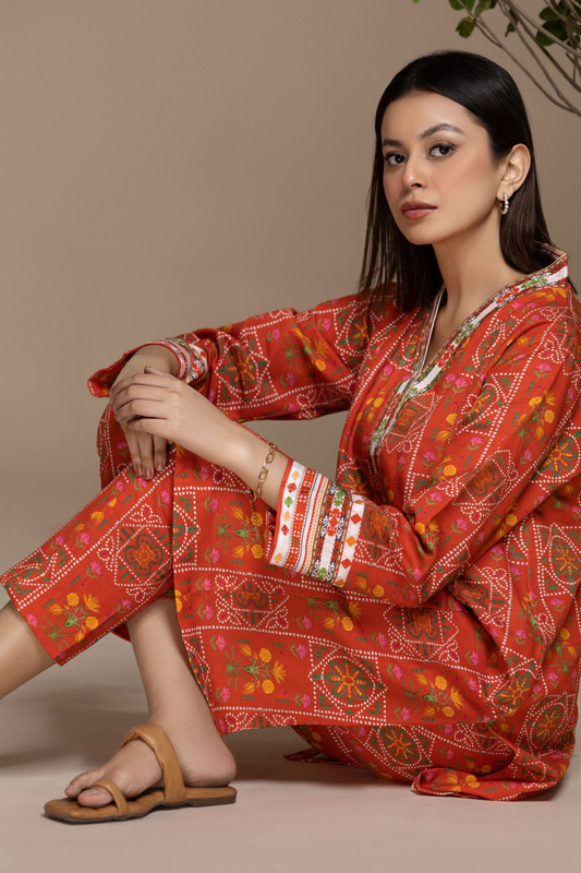 2 PC Stitched | Khaddar Printed Shirt + Trouser
