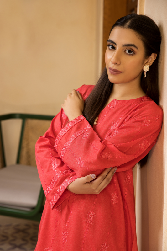 1 PC Stitched | Karandi Embroidered Shirt