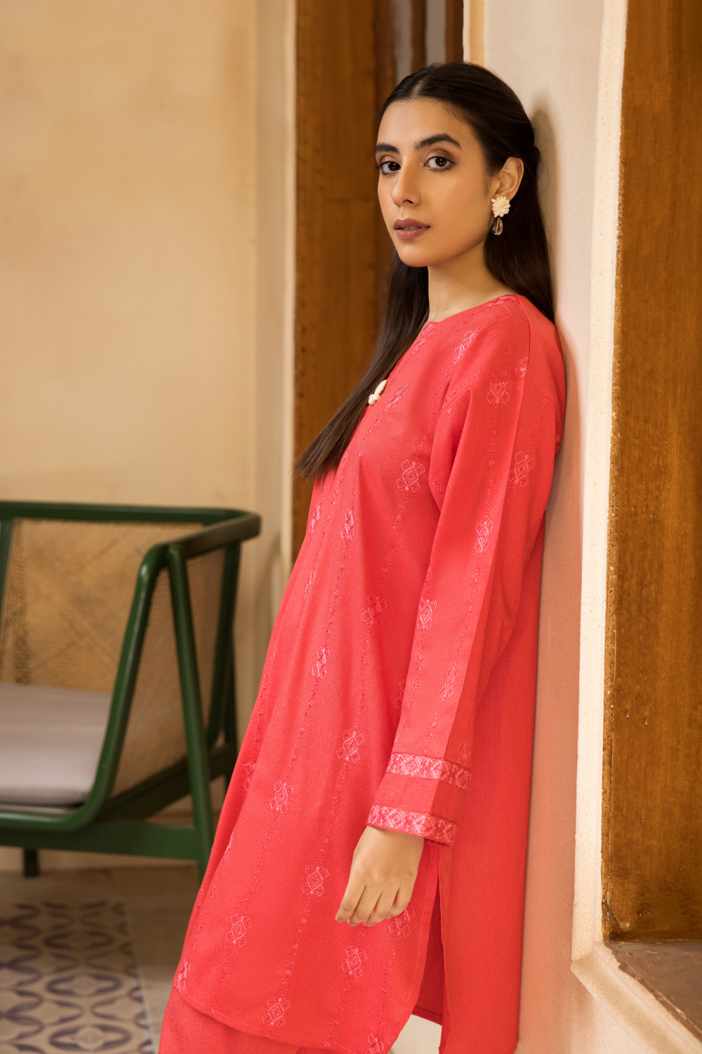 1 PC Stitched | Karandi Embroidered Shirt