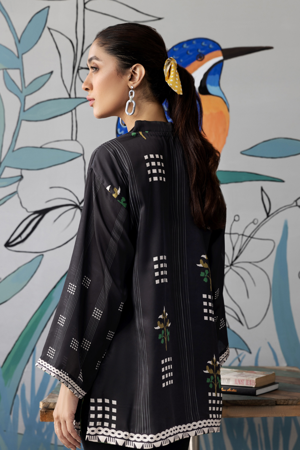 1 PC Stitched | Silk Tunic Printed Short Shirt