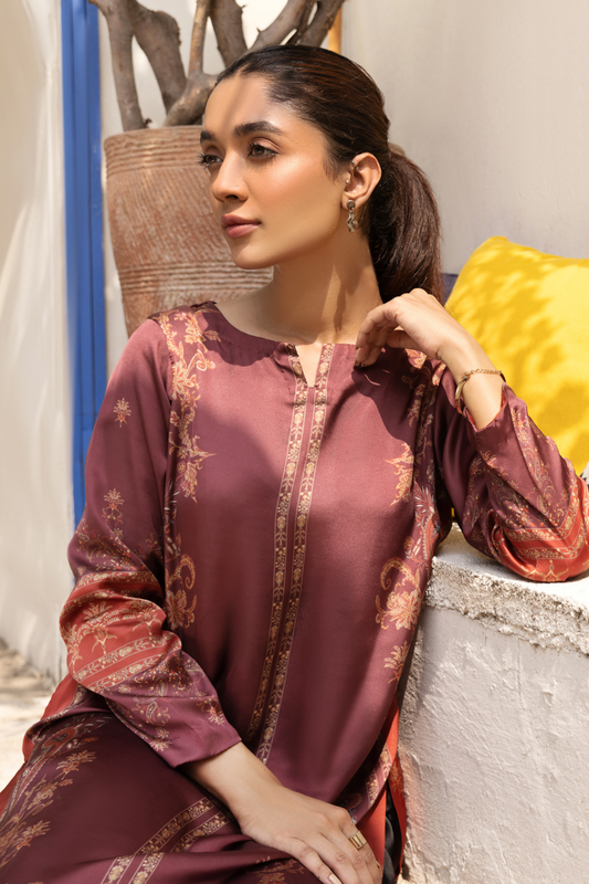 1 PC Stitched | Silk Tunic Printed Long Shirt