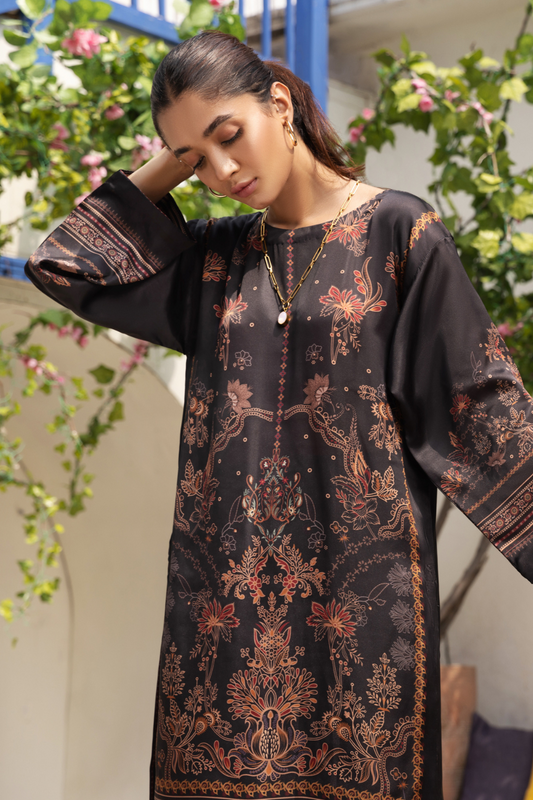 1 PC Stitched | Silk Tunic Printed Long Shirt