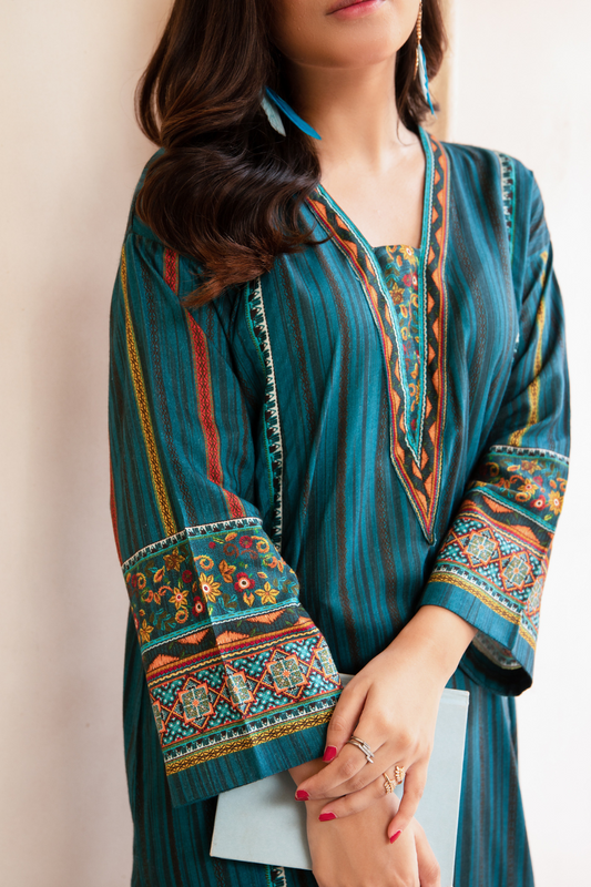 1 PC Stitched | Viscose Staple Printed Shirt