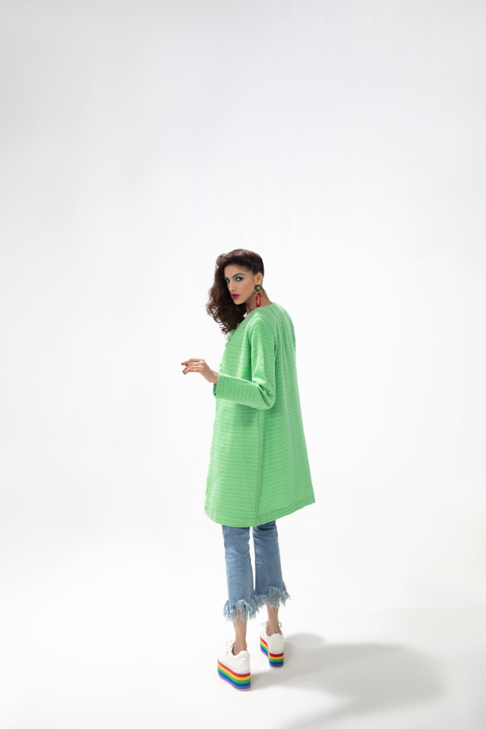 1 PC Stitched | Woollen Long Jacket