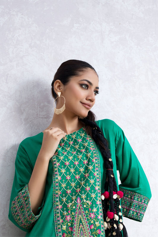 1 PC Stitched | Jacquard Embroidered Shirt