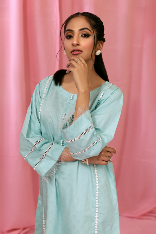 2 PC Stitched | Jacquard Shirt + Trouser