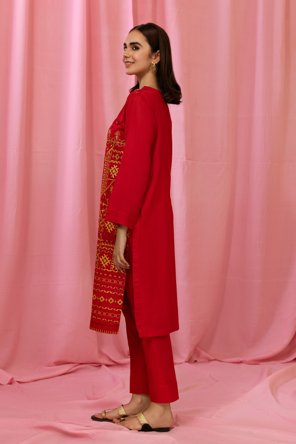 2 PC Stitched | Embroidered Lawn Shirt + Trouser