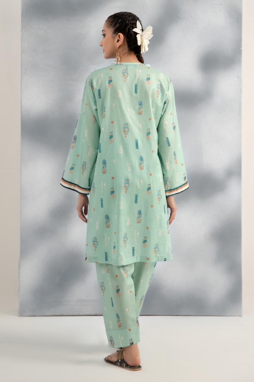 2 PC Stitched | Printed Lawn Shirt + Trouser