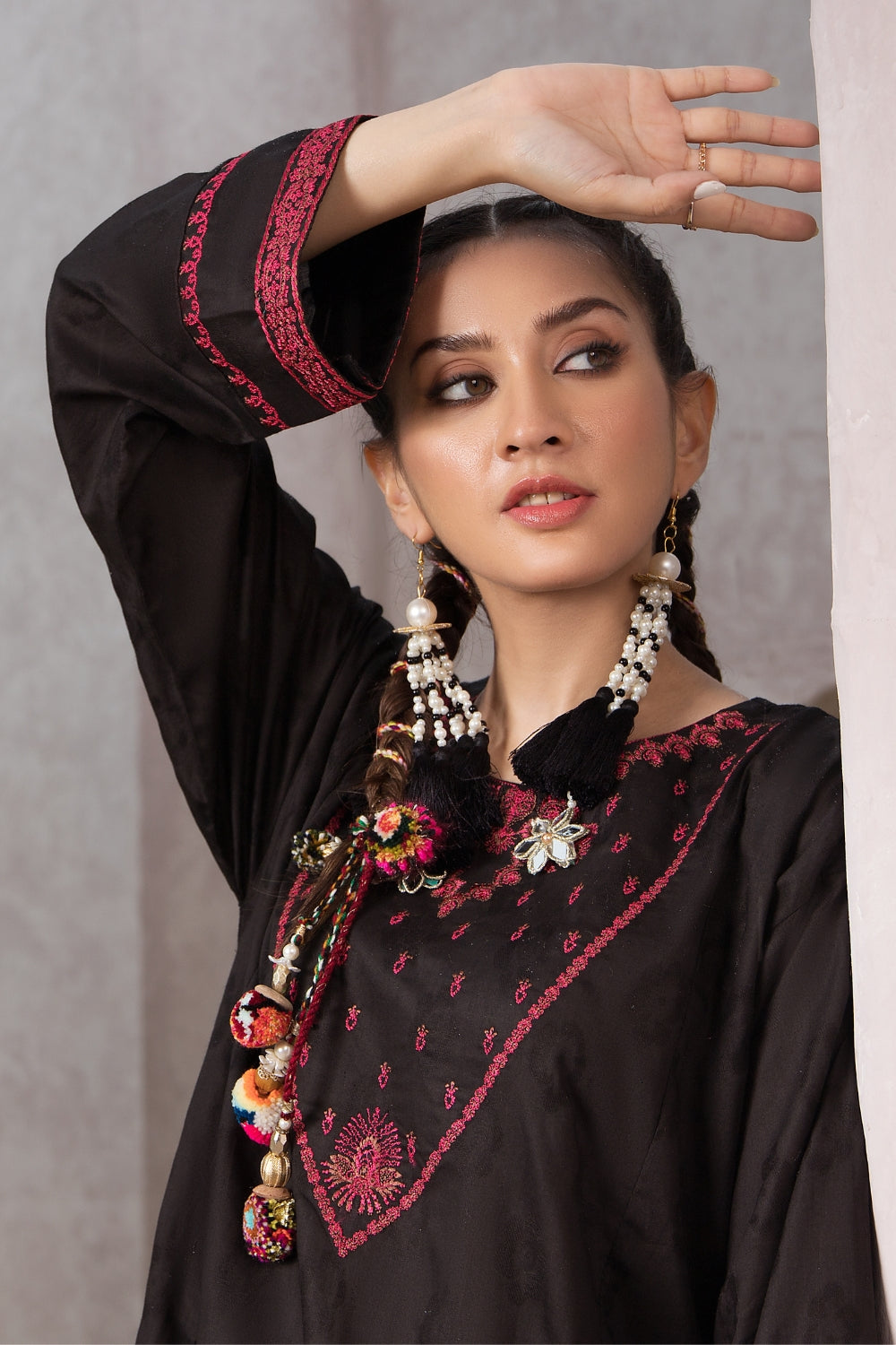 1 PC Stitched | Jacquard Embroidered Shirt
