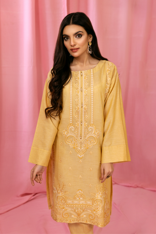 1 PC Stitched | Embroidered Jacquard Lawn Shirt