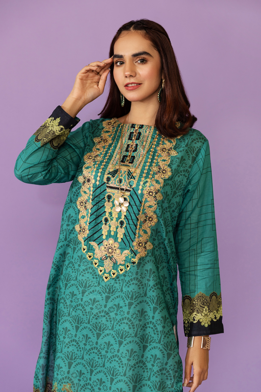 1 PC Stitched | Embroidered Lawn Shirt