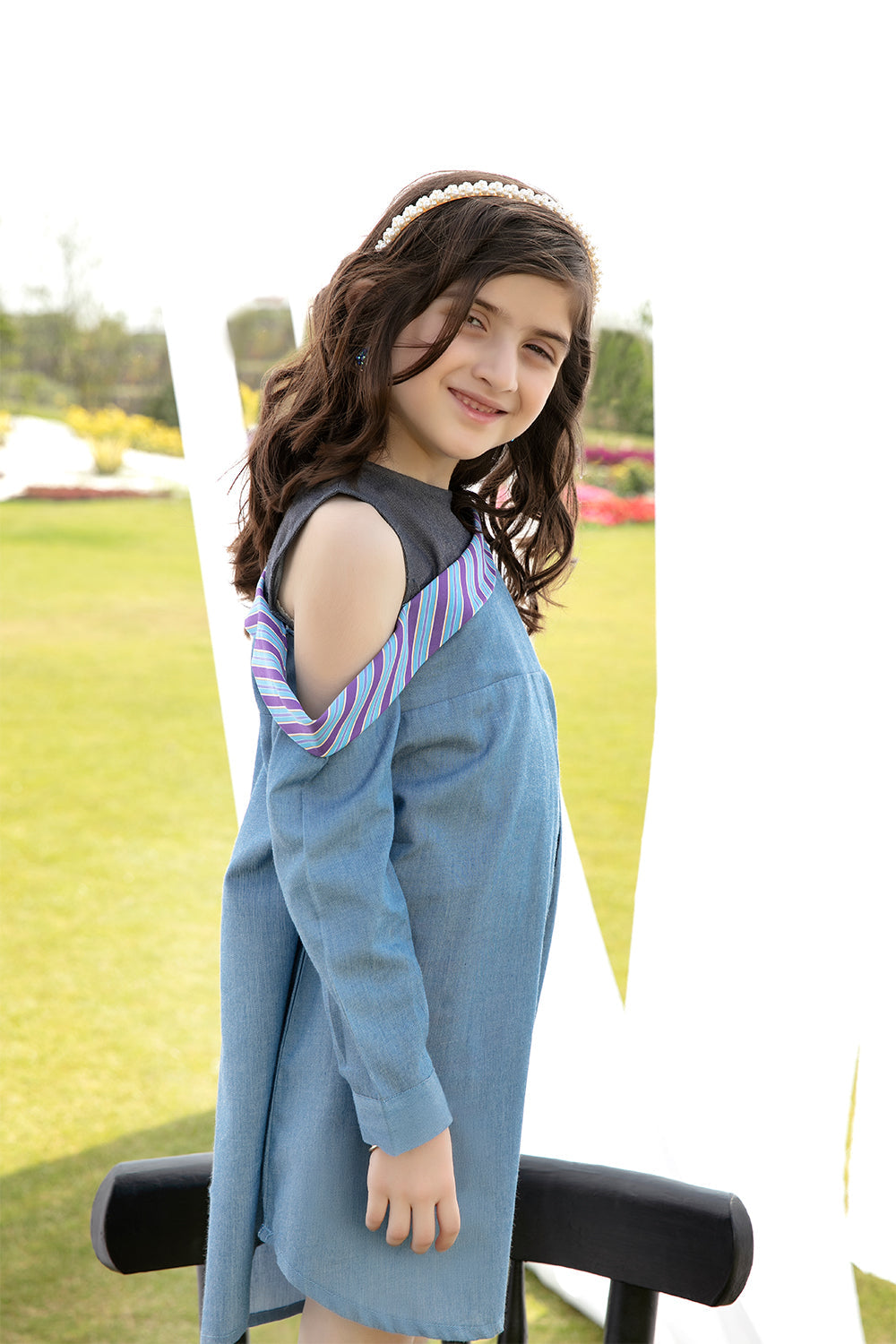 Kids Denim Stitched Shirt