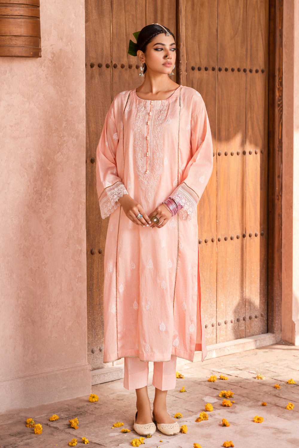 1 PC Unstitched | Embroidered Lawn Shirt