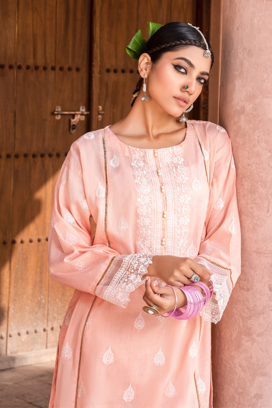 1 PC Unstitched | Embroidered Lawn Shirt