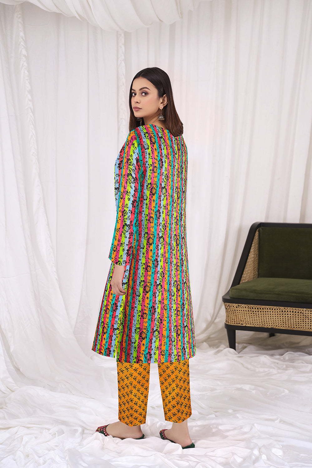2 PC Unstitched | Printed Lawn Shirt + Trouser