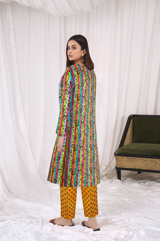 2 PC Unstitched | Printed Lawn Shirt + Trouser