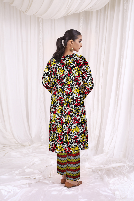 2 PC Unstitched | Printed Lawn Shirt + Trouser