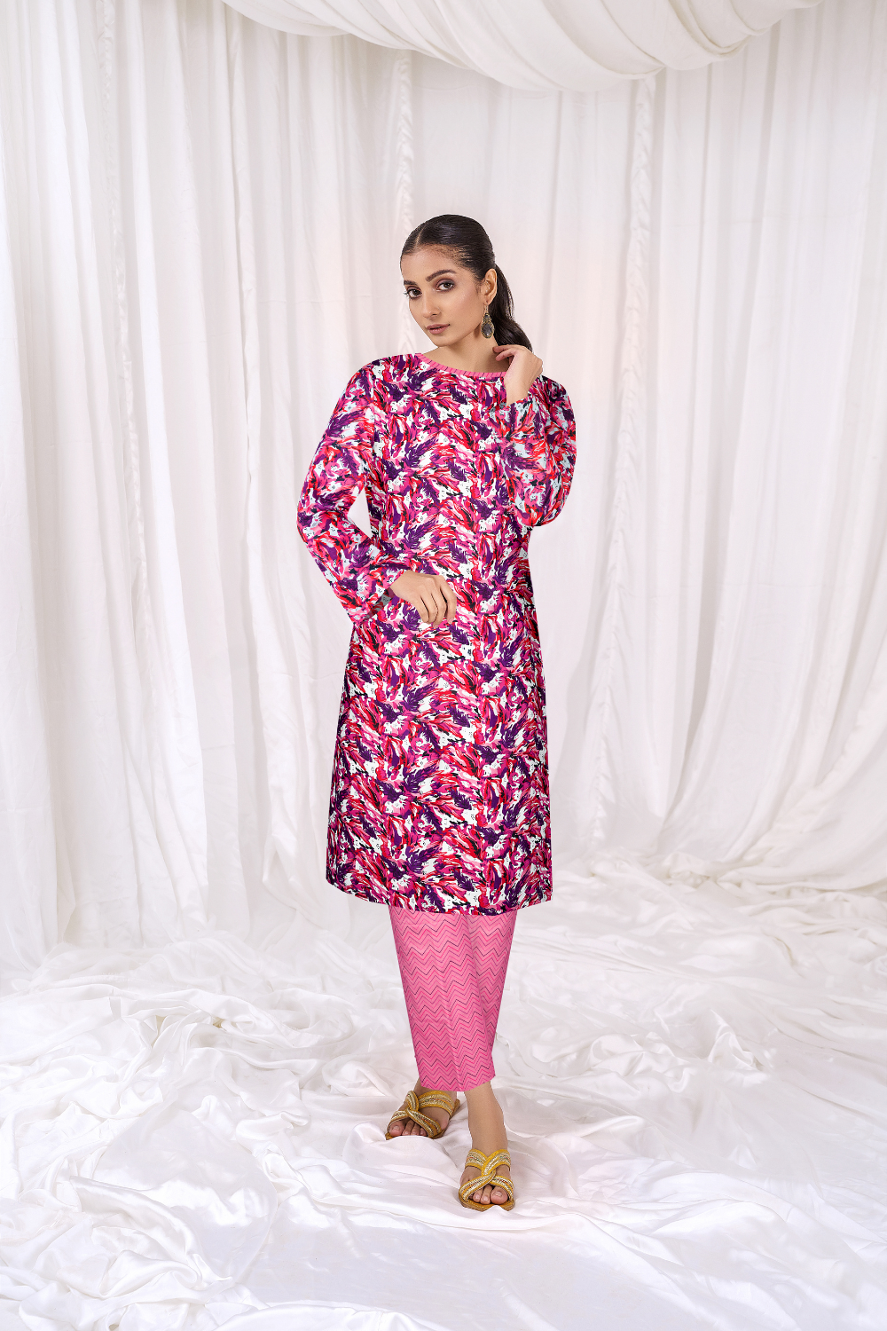 2 PC Unstitched | Printed Lawn Shirt + Trouser