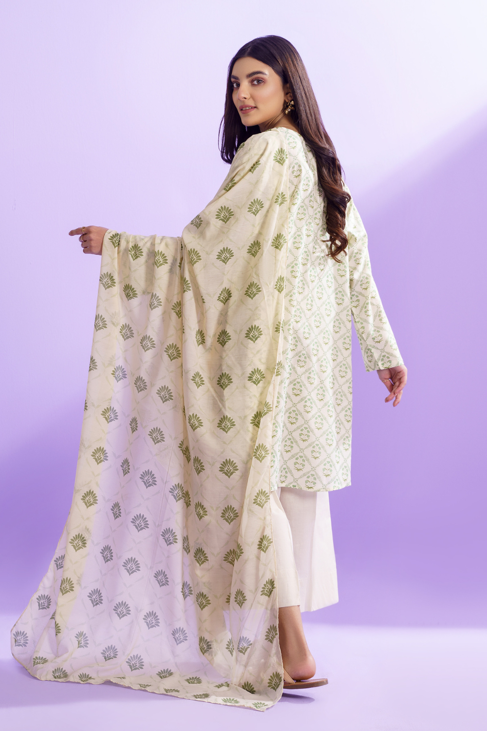 3 PC Unstitched | Printed Lawn Suit