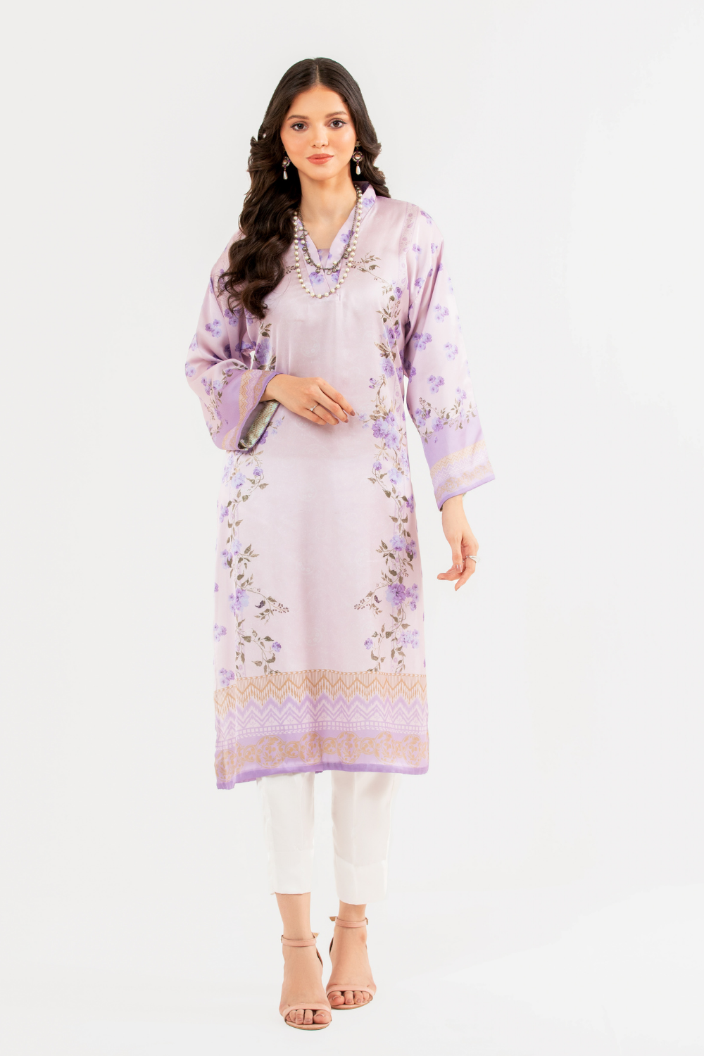 1 PC Unstitched | Poly Satin Shirt