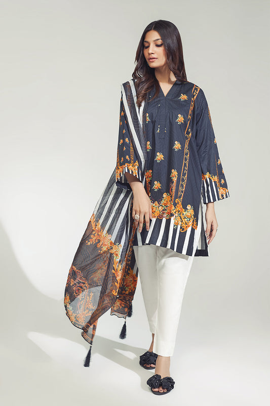 2 PC Stitched | Printed Shirt + Dupatta