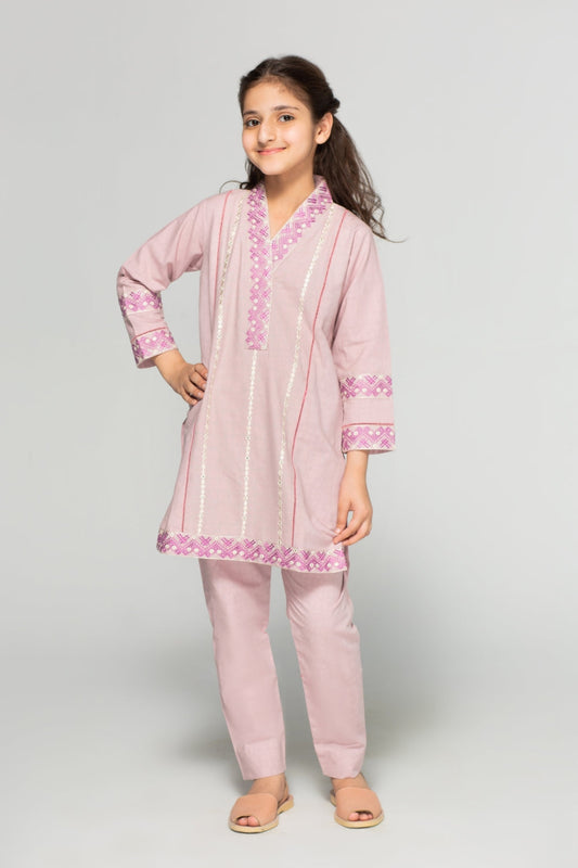 2 PC Stitched | Embroided Shirt + Trouser