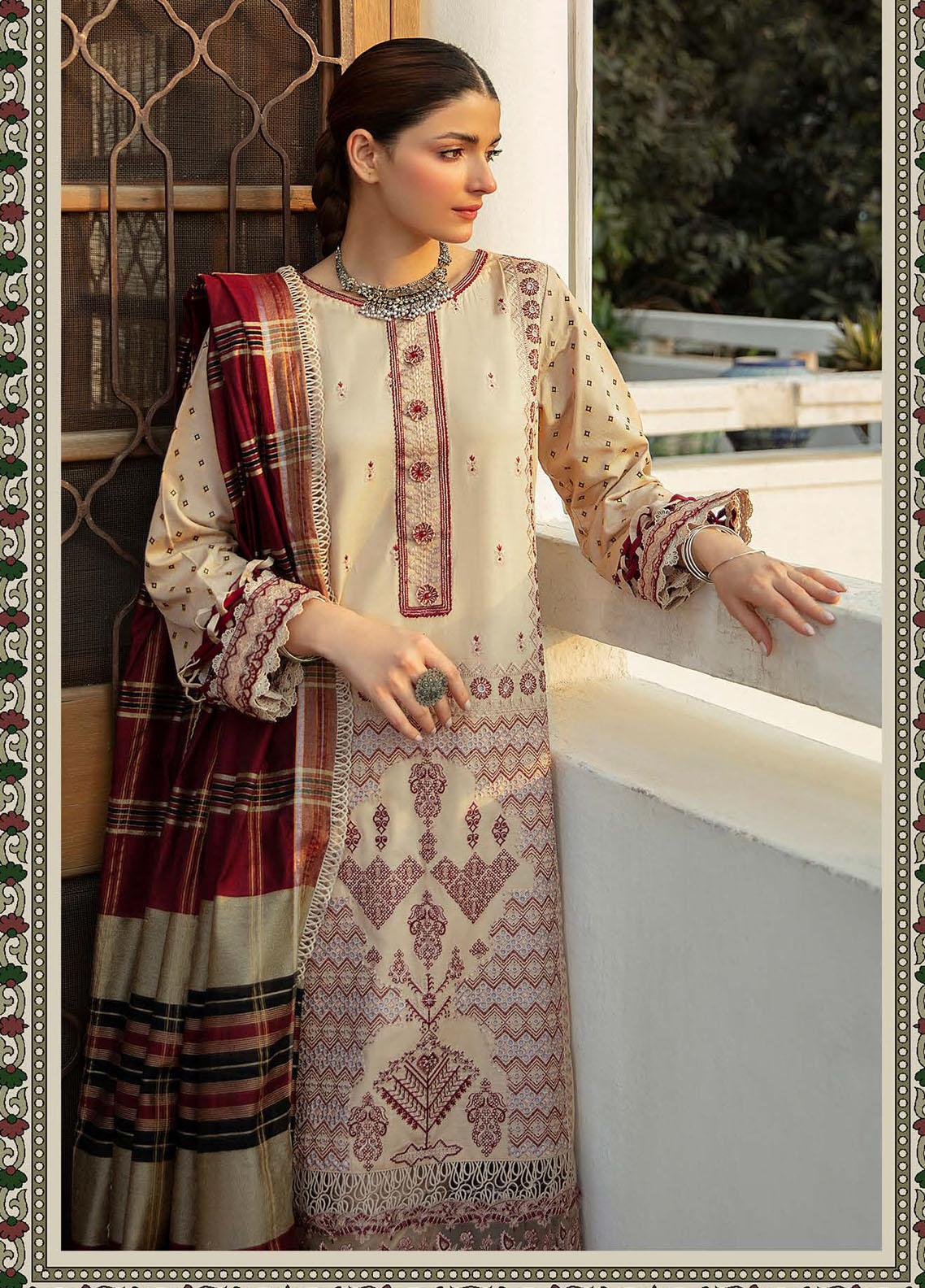 NW-06 | 3 Piece Embroidered Unstitched Suits from Qalamkar Qline Linen Collection