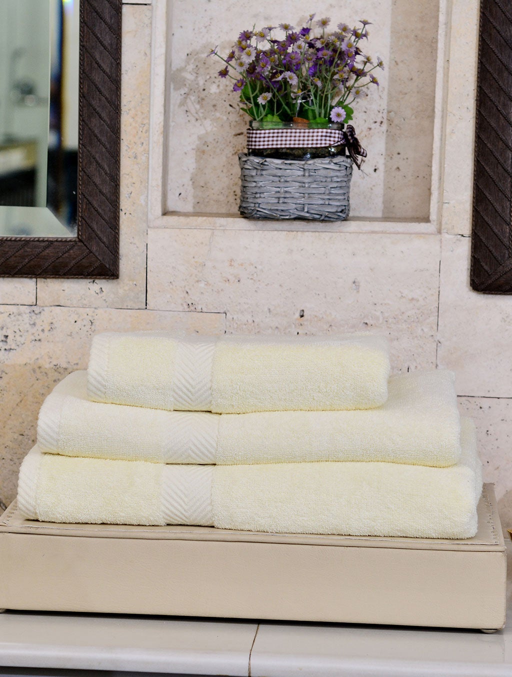 Towels Plain Off-White Dyed Towels HOMBATTOW Bath Sheet