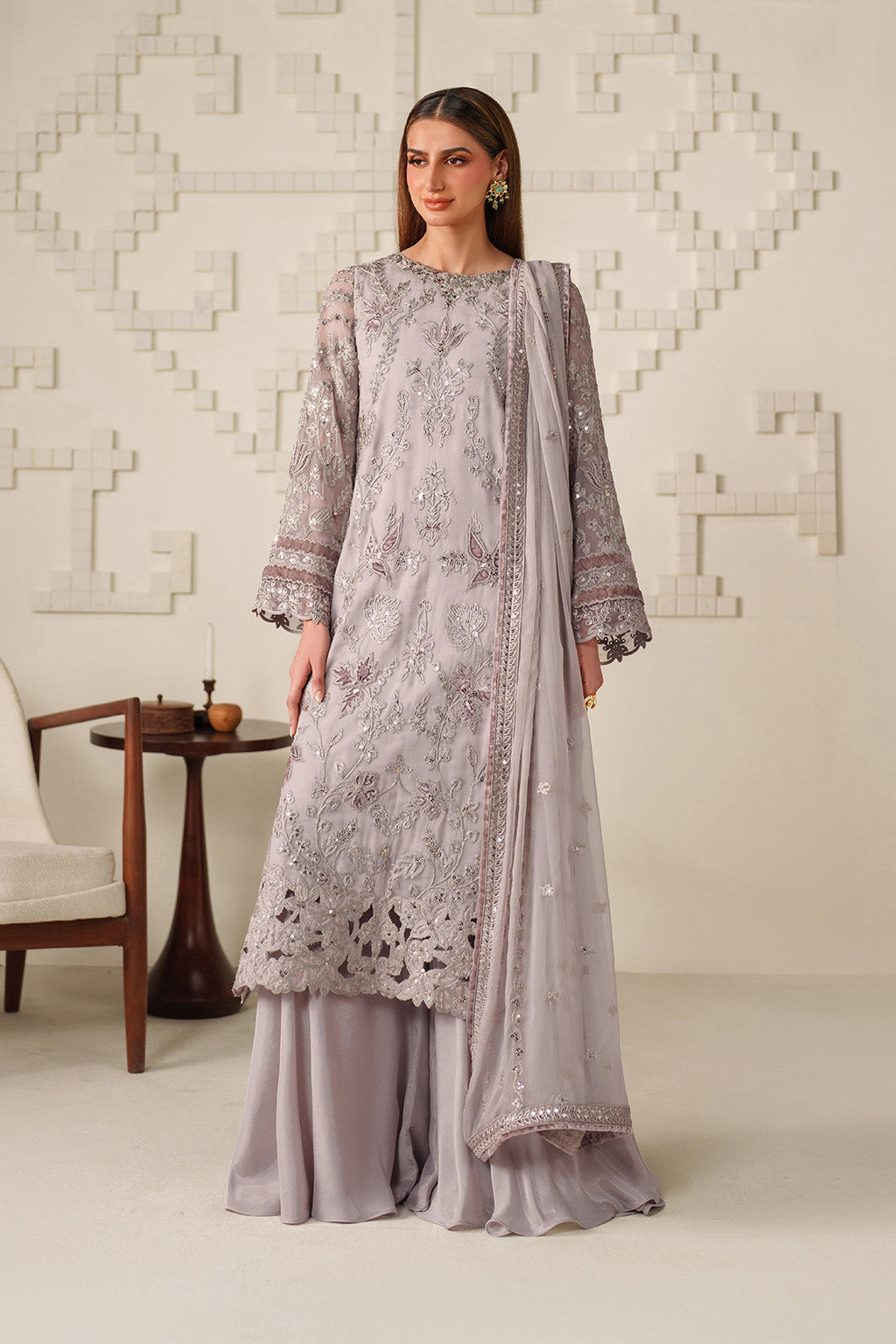 UE-618 Embroidered Chiffon