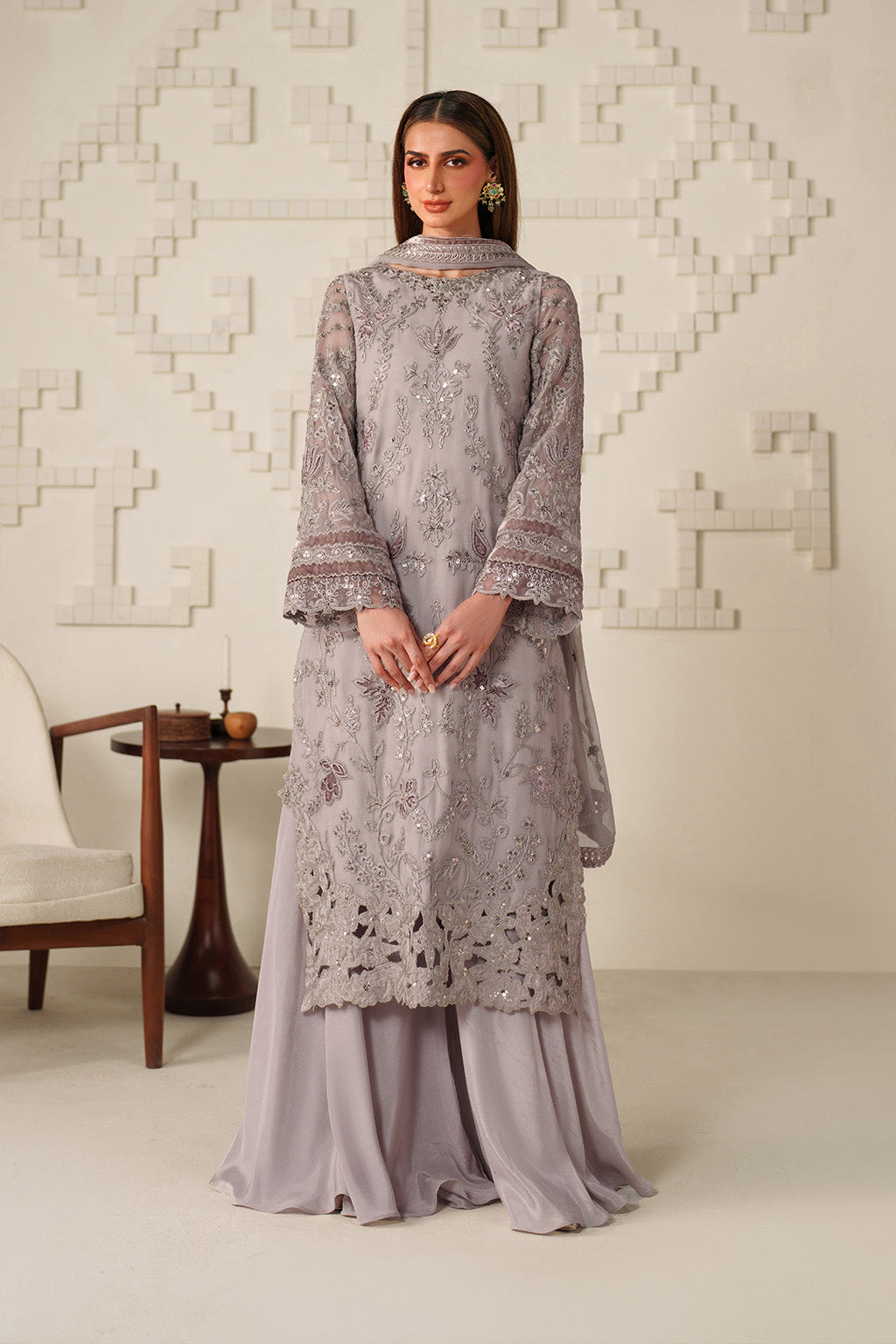 UE-618 Embroidered Chiffon