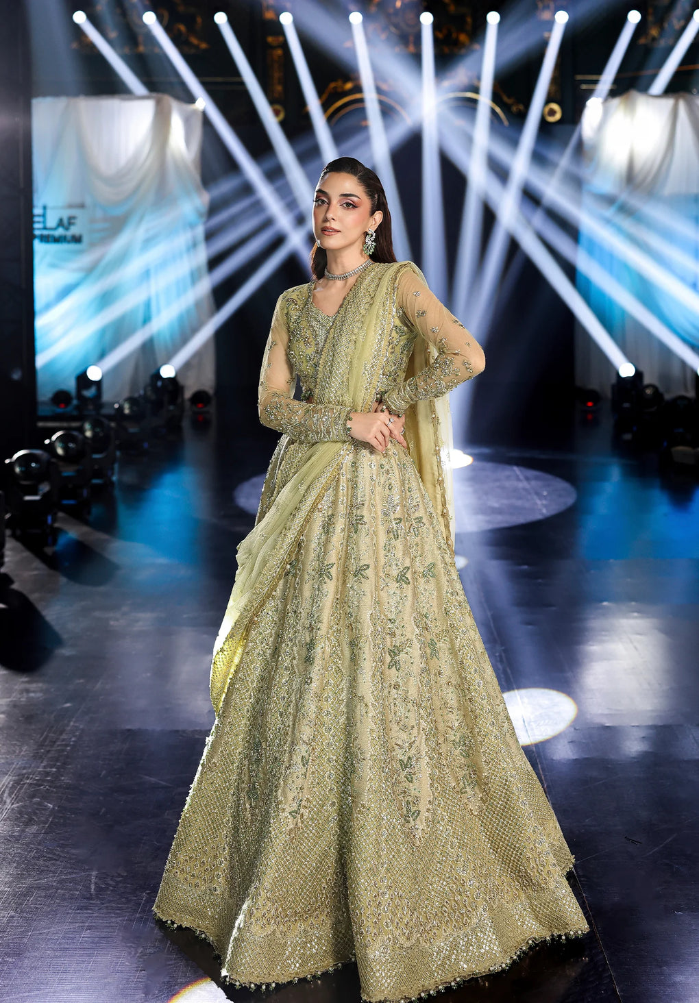 ESH-07 MINT MAJESTY-STARDOM - FORMAL HANDWORK '25 by Elaf Premium at #VogueClothingStudio