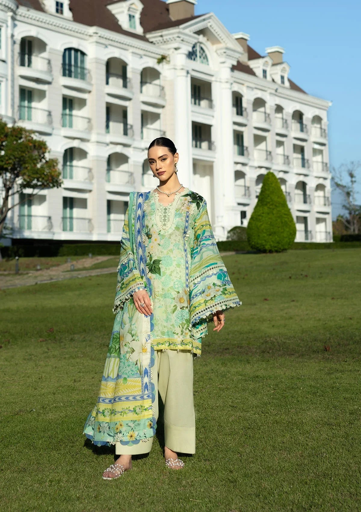 EMERALD ISLE Digital Printed Lawn and Digital Printed Voile Dupatta from ELAF PRINTS COLLECTION 2025.