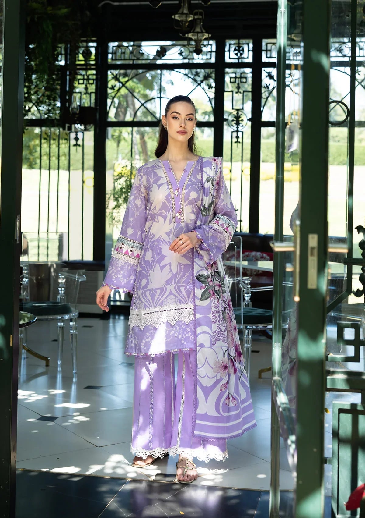 Elegent dress LAVENDER AURA from ELAF PRINTS COLLECTION 2025
 