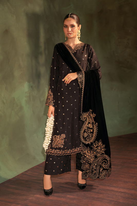 IV-44 Embroidered Velvet - Iznik