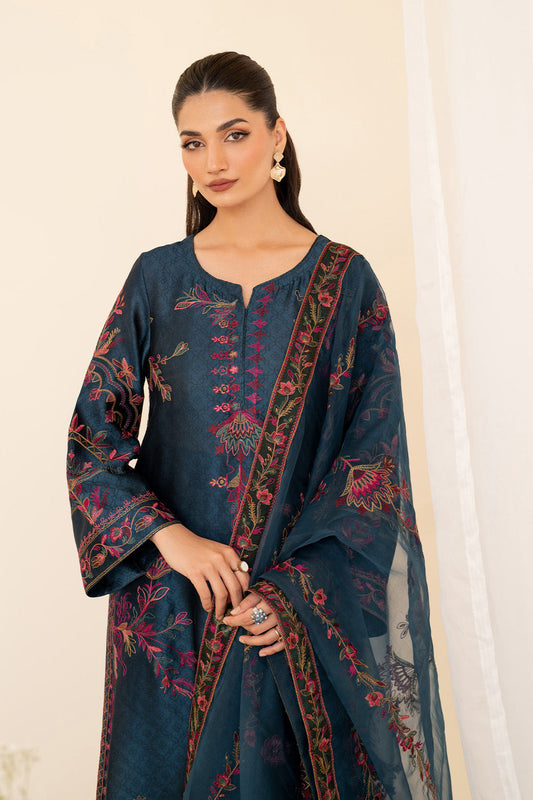 UE-379 Embroidered Pure Jacquard Silk